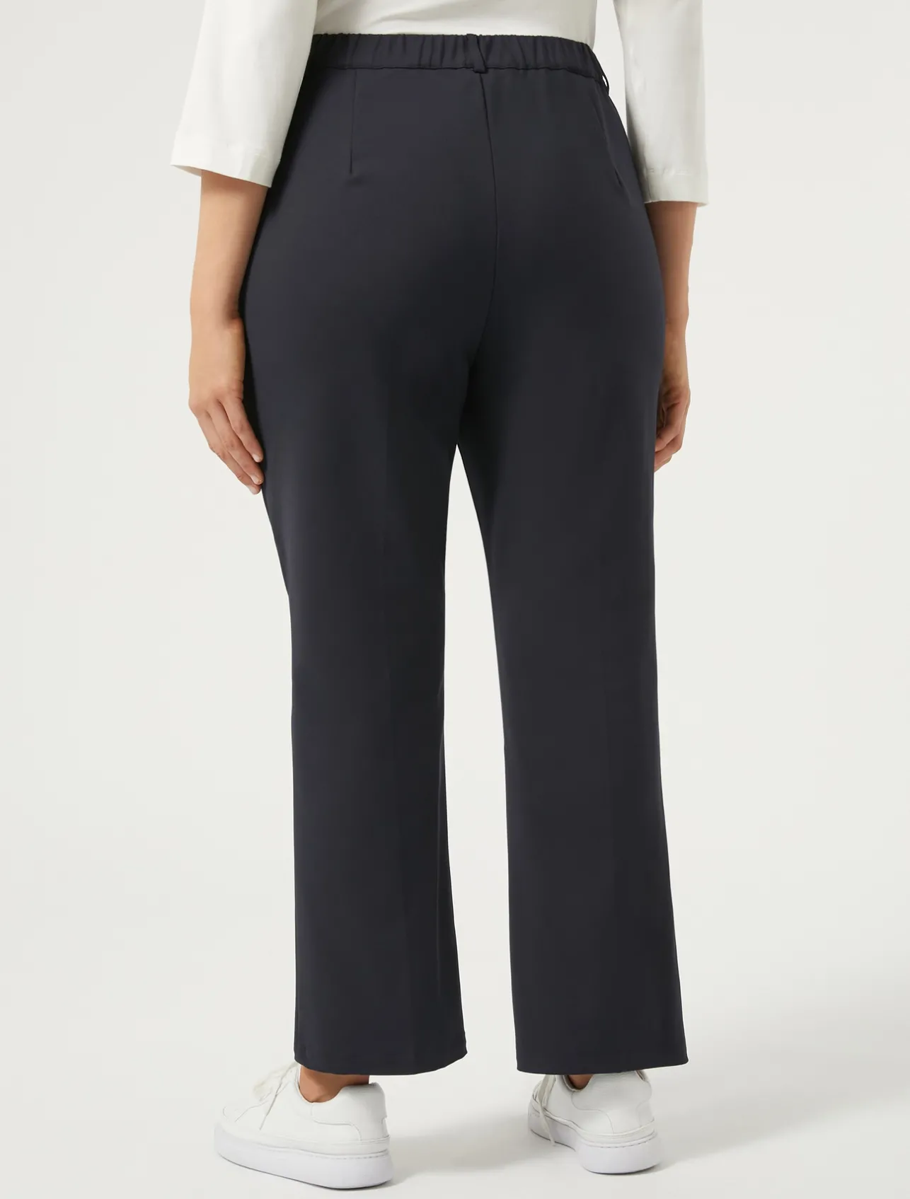 New Marina Rinaldi Stretch cotton-blend trousers MIDNIGHTBLUE