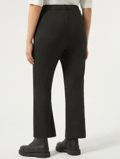 Sale Marina Rinaldi Stretch cotton-blend trousers BLACK
