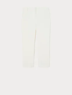 Outlet Marina Rinaldi Stretch cotton-blend trousers IVORY