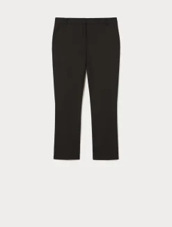 Sale Marina Rinaldi Stretch cotton-blend trousers BLACK
