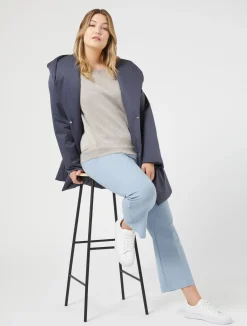 Online Marina Rinaldi Stretch cotton-blend trousers AVIO