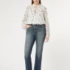 Fashion Marina Rinaldi Stretch denim flared jeans NAVY