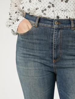Fashion Marina Rinaldi Stretch denim flared jeans NAVY