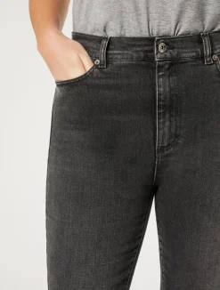 Outlet Marina Rinaldi Stretch denim flared jeans BLACK