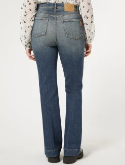 Fashion Marina Rinaldi Stretch denim flared jeans NAVY