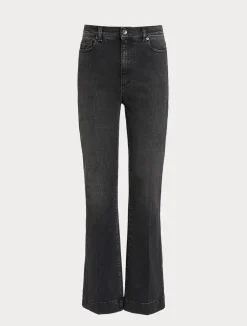 Outlet Marina Rinaldi Stretch denim flared jeans BLACK