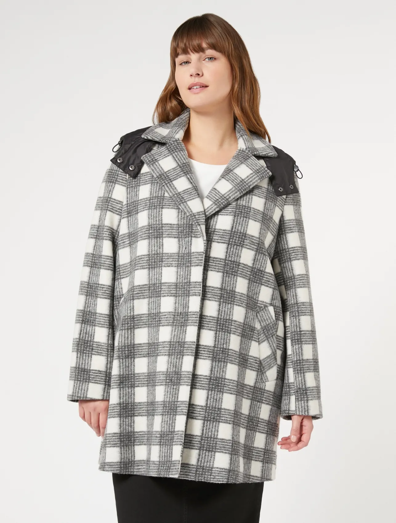 Fashion Marina Rinaldi Stretch jersey coat WHITE