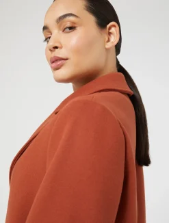 Online Marina Rinaldi Stretch jersey coat TANGERINE