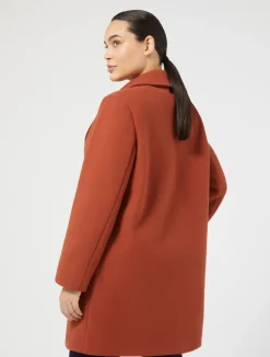 Online Marina Rinaldi Stretch jersey coat TANGERINE