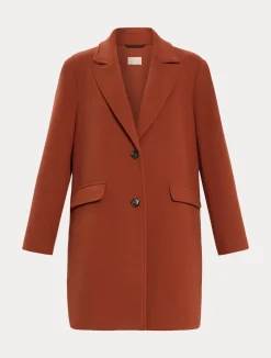 Online Marina Rinaldi Stretch jersey coat TANGERINE