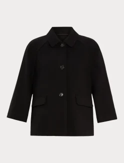 Discount Marina Rinaldi Stretch jersey coat BLACK