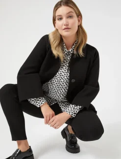 Discount Marina Rinaldi Stretch jersey coat BLACK