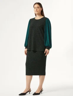 Discount Marina Rinaldi Stretch jersey skirt DARKGREEN