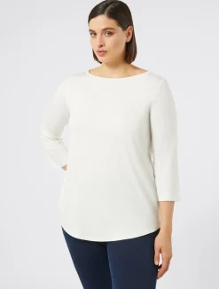 Online Marina Rinaldi Stretch jersey T-shirt IVORY