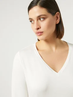 New Marina Rinaldi Stretch jersey T-shirt IVORY
