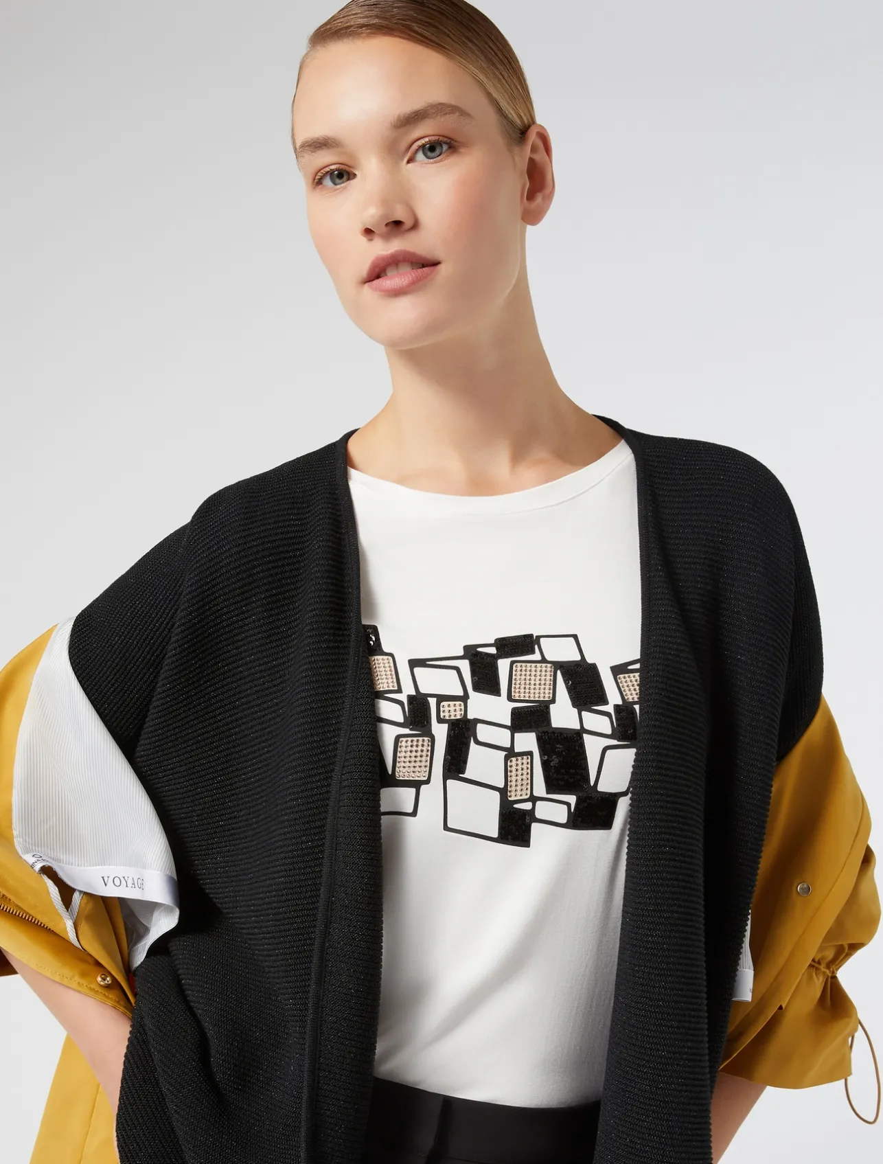 Outlet Marina Rinaldi Stretch jersey T-shirt IVORY