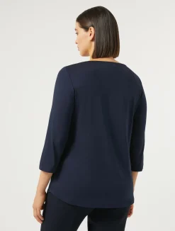 Online Marina Rinaldi Stretch jersey T-shirt MIDNIGHTBLUE