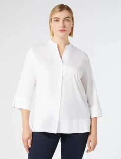 Clearance Marina Rinaldi Stretch poplin shirt OPTICALWHITE