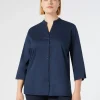 Hot Marina Rinaldi Stretch poplin shirt MIDNIGHTBLUE