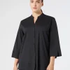 Discount Marina Rinaldi Stretch poplin shirt BLACK