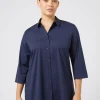 New Marina Rinaldi Stretch poplin shirt CORNFLOWERBLUE