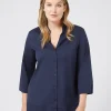Best Marina Rinaldi Stretch poplin shirt CORNFLOWERBLUE