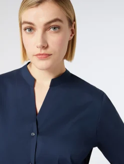 Hot Marina Rinaldi Stretch poplin shirt MIDNIGHTBLUE