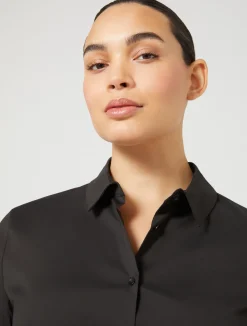 Hot Marina Rinaldi Stretch poplin shirt BLACK