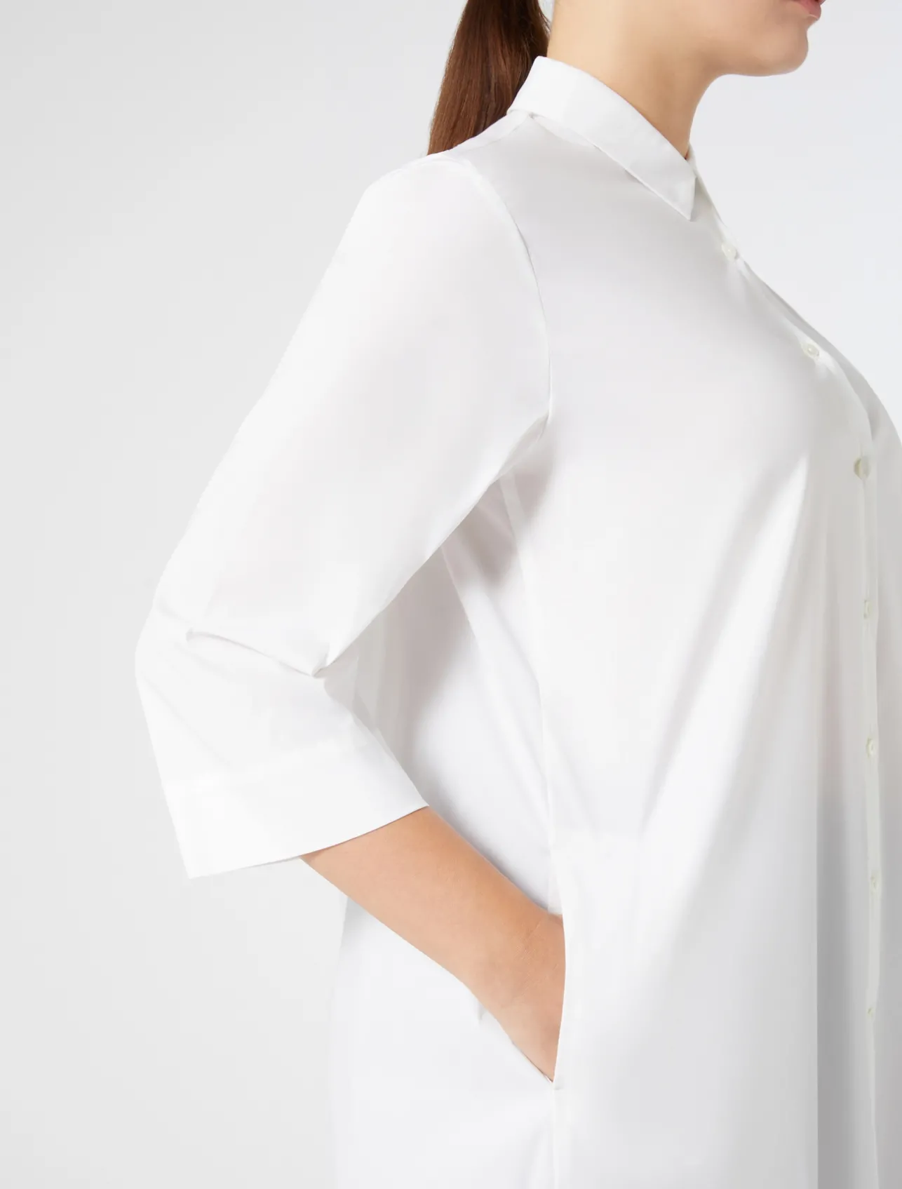 Online Marina Rinaldi Stretch poplin shirt OPTICALWHITE