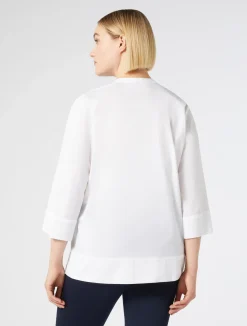 Clearance Marina Rinaldi Stretch poplin shirt OPTICALWHITE