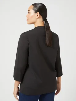 Discount Marina Rinaldi Stretch poplin shirt BLACK