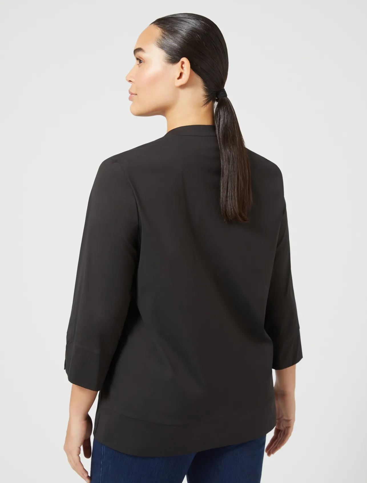 Discount Marina Rinaldi Stretch poplin shirt BLACK