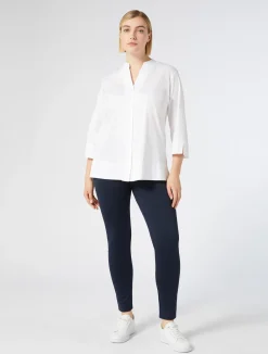 Clearance Marina Rinaldi Stretch poplin shirt OPTICALWHITE