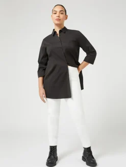 Hot Marina Rinaldi Stretch poplin shirt BLACK