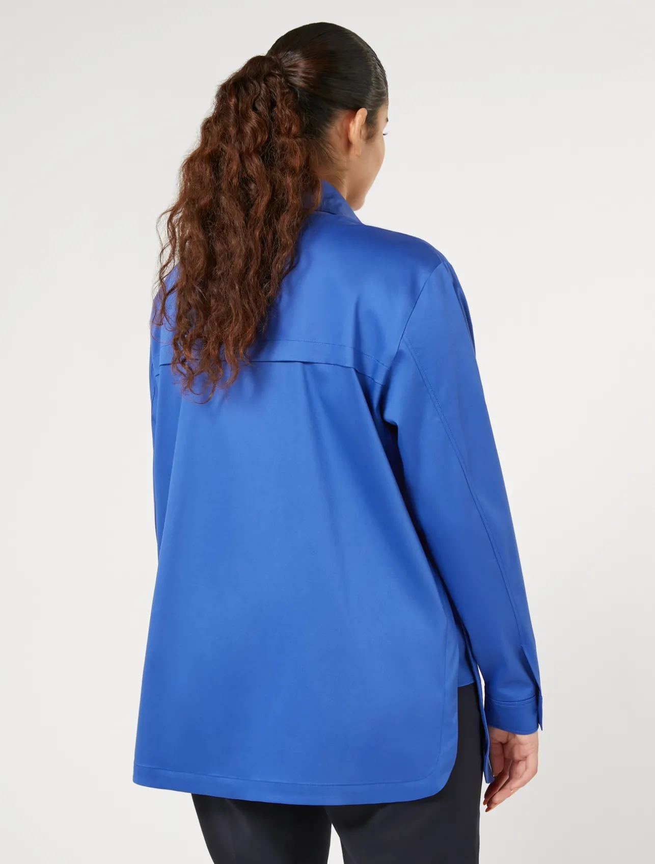 Hot Marina Rinaldi Stretch satin shirt CHINABLUE