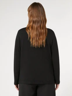 Outlet Marina Rinaldi Stretch viscose cardigan BLACK