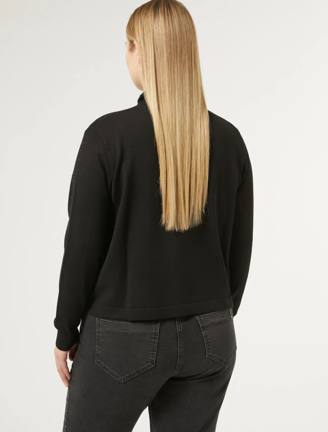 Discount Marina Rinaldi Stretch viscose cardigan BLACK