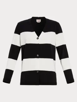 Clearance Marina Rinaldi Stretch viscose cardigan BLACK