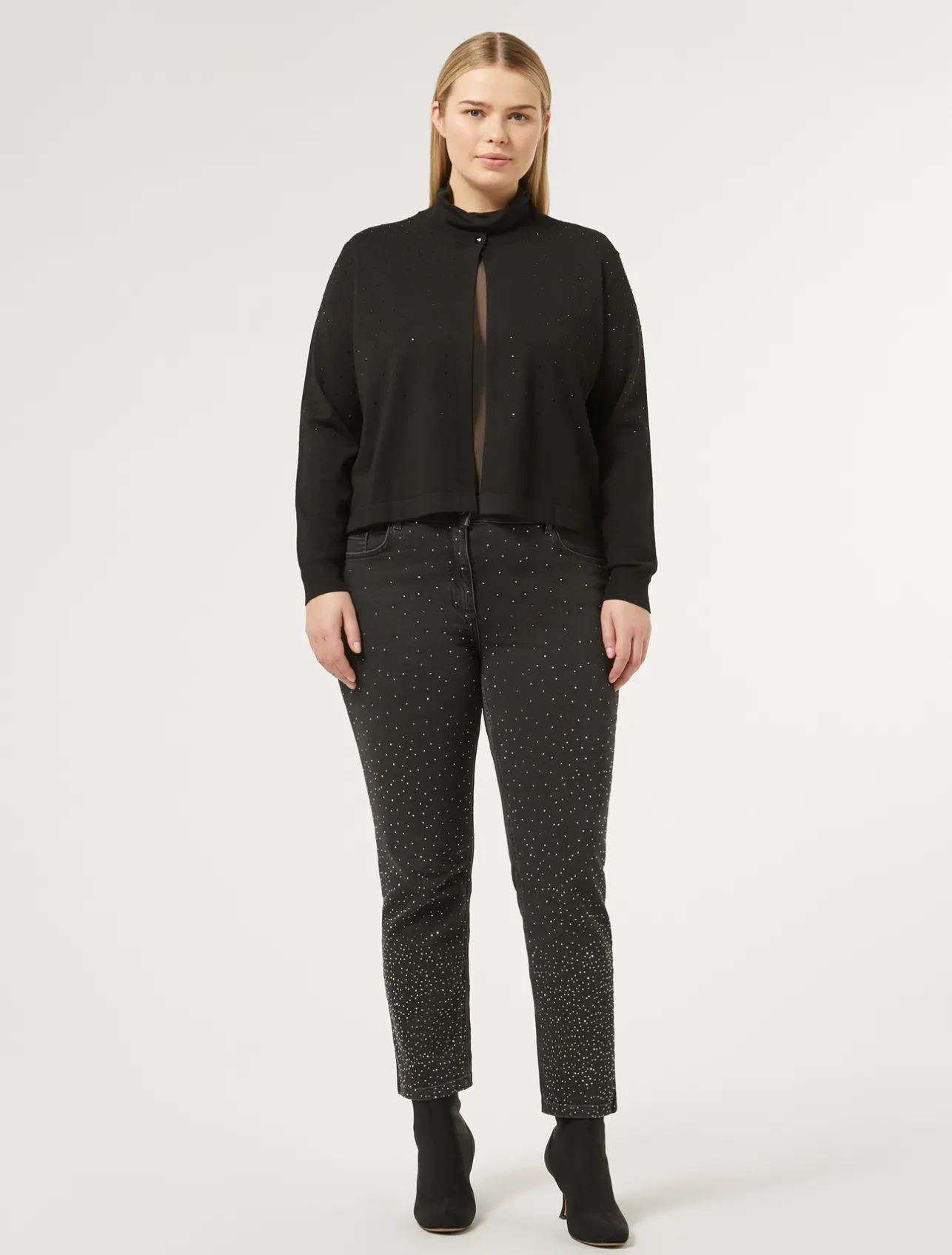Discount Marina Rinaldi Stretch viscose cardigan BLACK