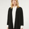 Discount Marina Rinaldi Stretch viscose crepe cardigan BLACK