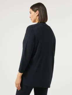 Sale Marina Rinaldi Stretch viscose crepe cardigan ULTRAMARINE