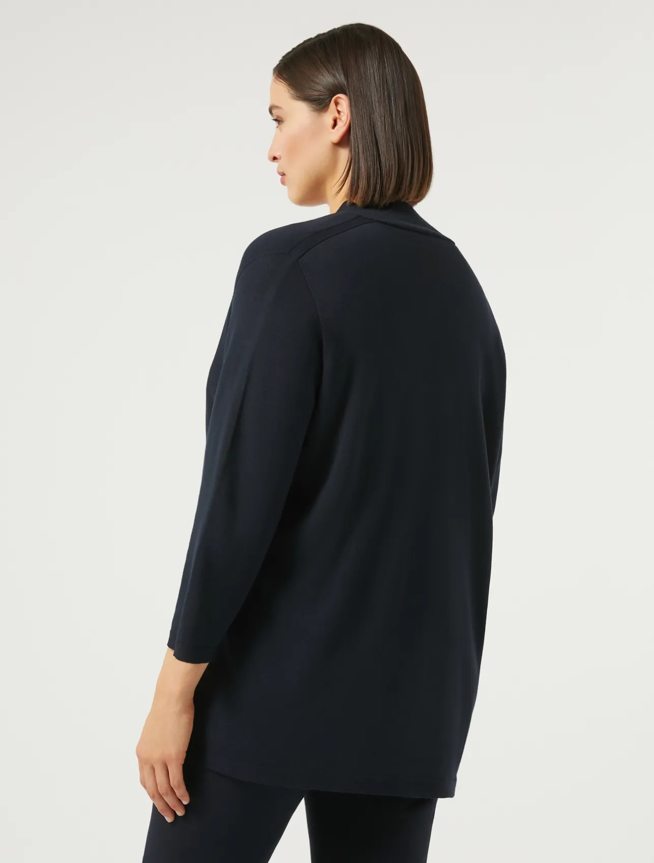 Sale Marina Rinaldi Stretch viscose crepe cardigan ULTRAMARINE