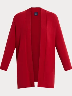 Clearance Marina Rinaldi Stretch viscose crepe cardigan RED