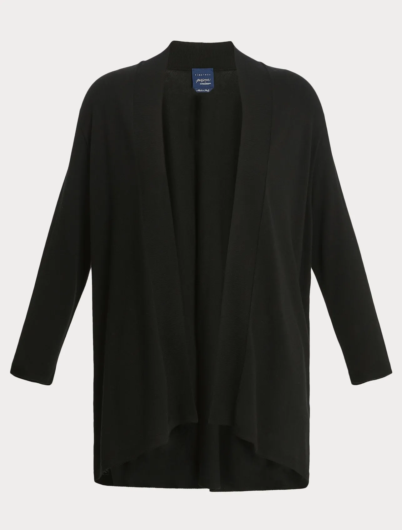 Discount Marina Rinaldi Stretch viscose crepe cardigan BLACK