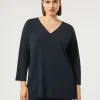 Hot Marina Rinaldi Stretch viscose crepe sweater ULTRAMARINE