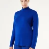 Sale Marina Rinaldi Stretch viscose jersey polo-neck sweater CORNFLOWERBLUE