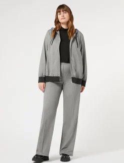 New Marina Rinaldi Stretch viscose jersey polo-neck sweater BLACK