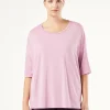 Sale Marina Rinaldi Stretch viscose jersey T-shirt ANTIQUEROSE