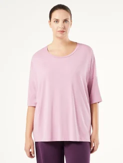 Sale Marina Rinaldi Stretch viscose jersey T-shirt ANTIQUEROSE