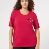 Discount Marina Rinaldi Stretch viscose jersey T-shirt RED
